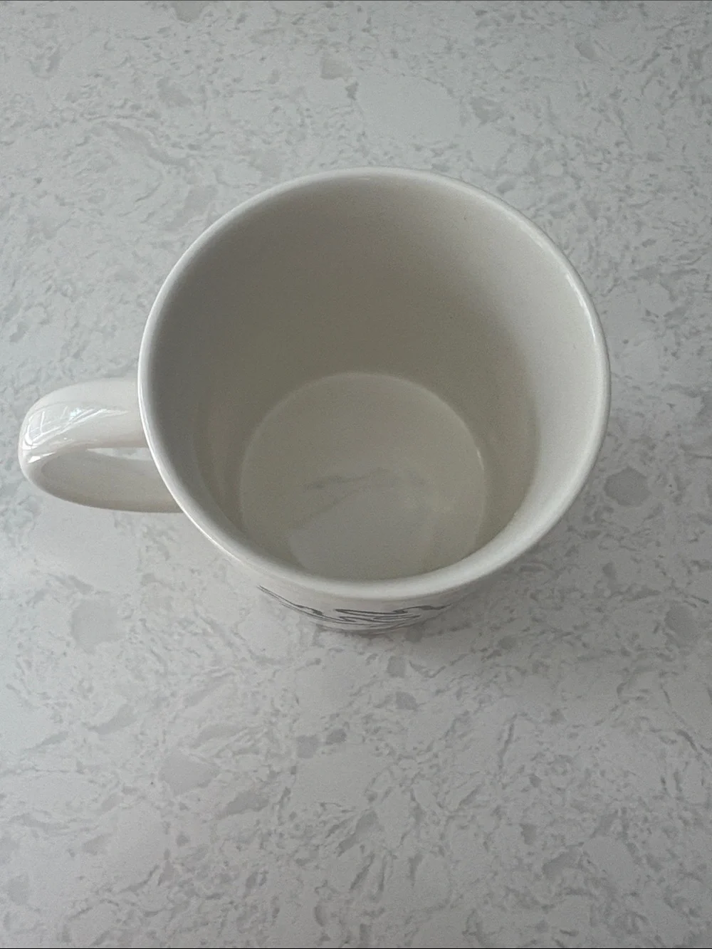 Crate&Barrel White Reindeer Mugs with Red Accent - Set of 4
